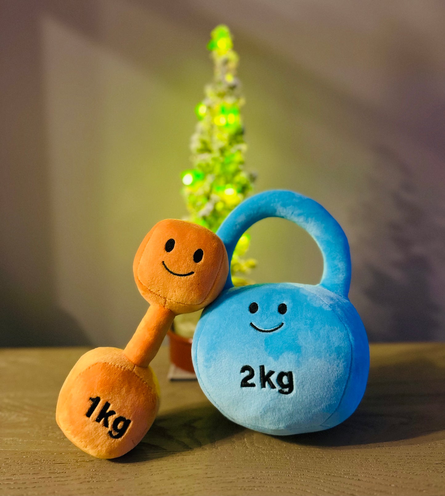 Plush Toy Dumbbell & Kettlebell | Mystic Blue