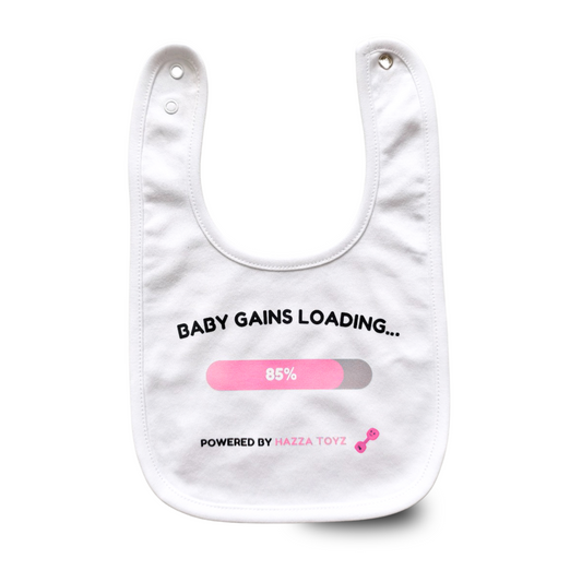 Baby Bib – Baby Gains Loading – Candy Château Pink