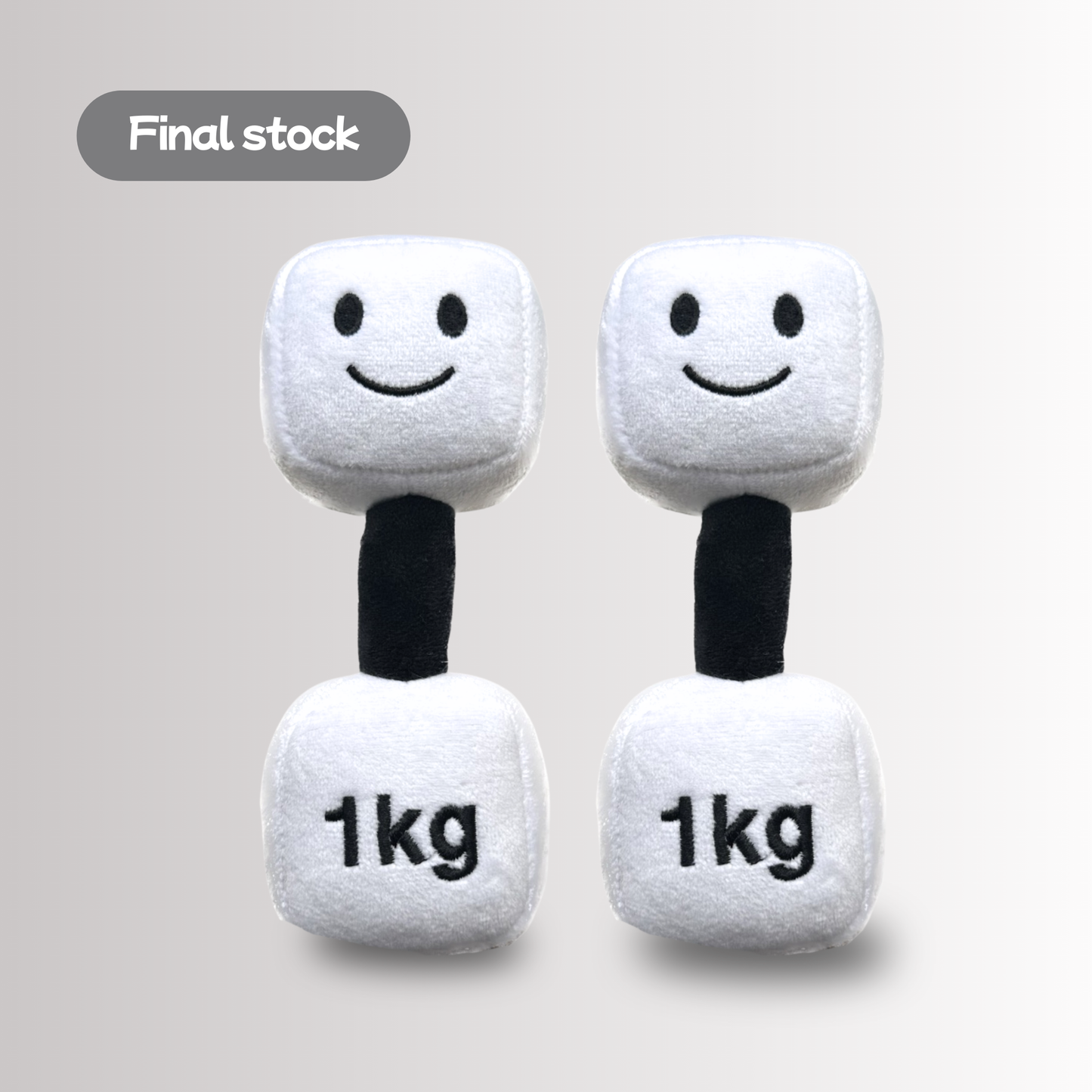 Plush Toy Dumbbell Rattle - Lamby Black and White (Double Pack)