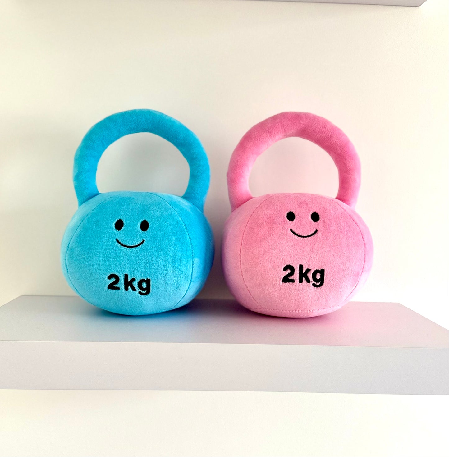 plush baby toy dumbbell candy chateau pink  toddler sensory play soft child friendly playtime cuddly baby first gift gifts  baby showers shower kettlebell