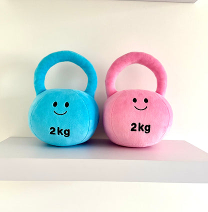 plush baby toy dumbbell candy chateau pink  toddler sensory play soft child friendly playtime cuddly baby first gift gifts  baby showers shower kettlebell