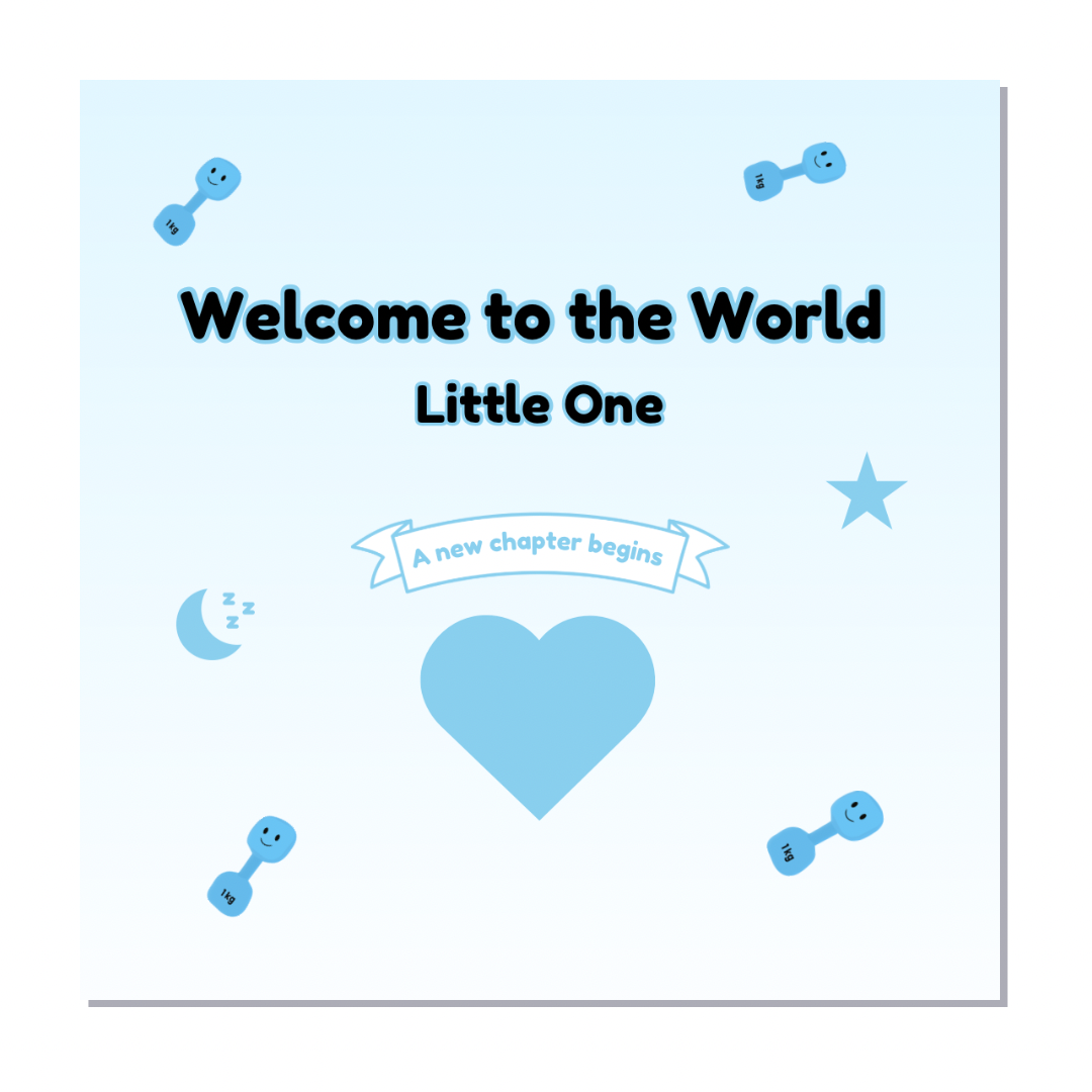 Welcome to the World' Card - 6x6 Inch - Premium Matte Finish with Envelope