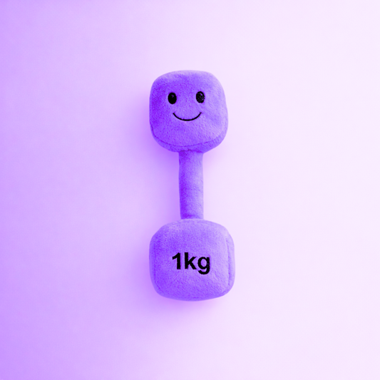 Plush Toy Dumbbell Rattle - Lavender Purple