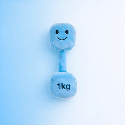 Hazza Toyz Mystic Blue plush 1kg dumbbell baby toy